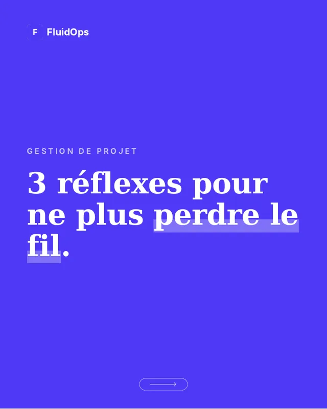 Carrousel « 3 réflexes pour ne plus perdre le fil » : première page