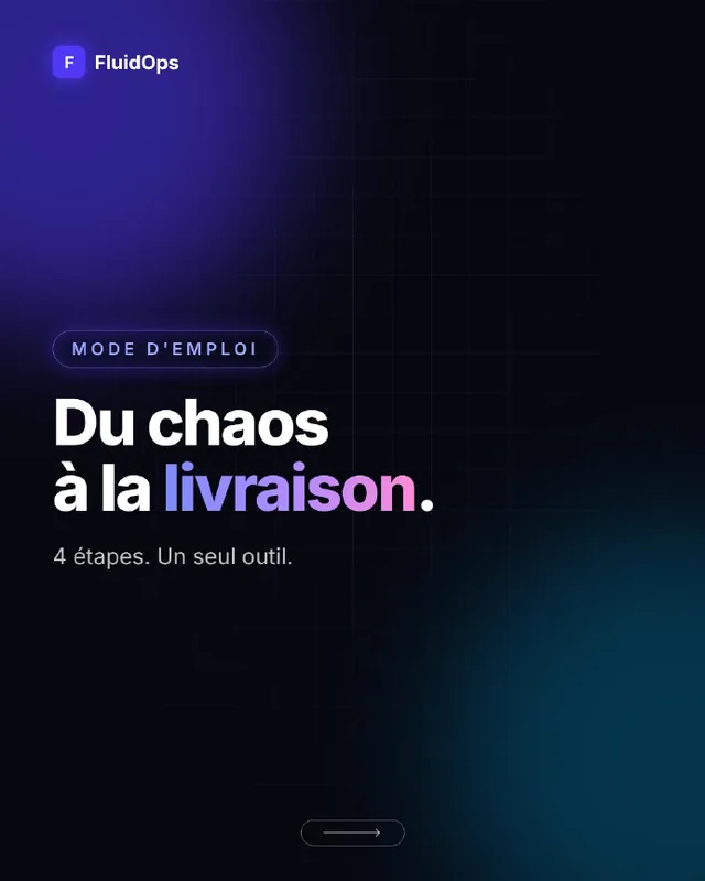 Carrousel « Du chaos à la livraison » : première page